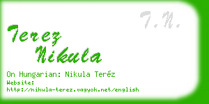 terez nikula business card